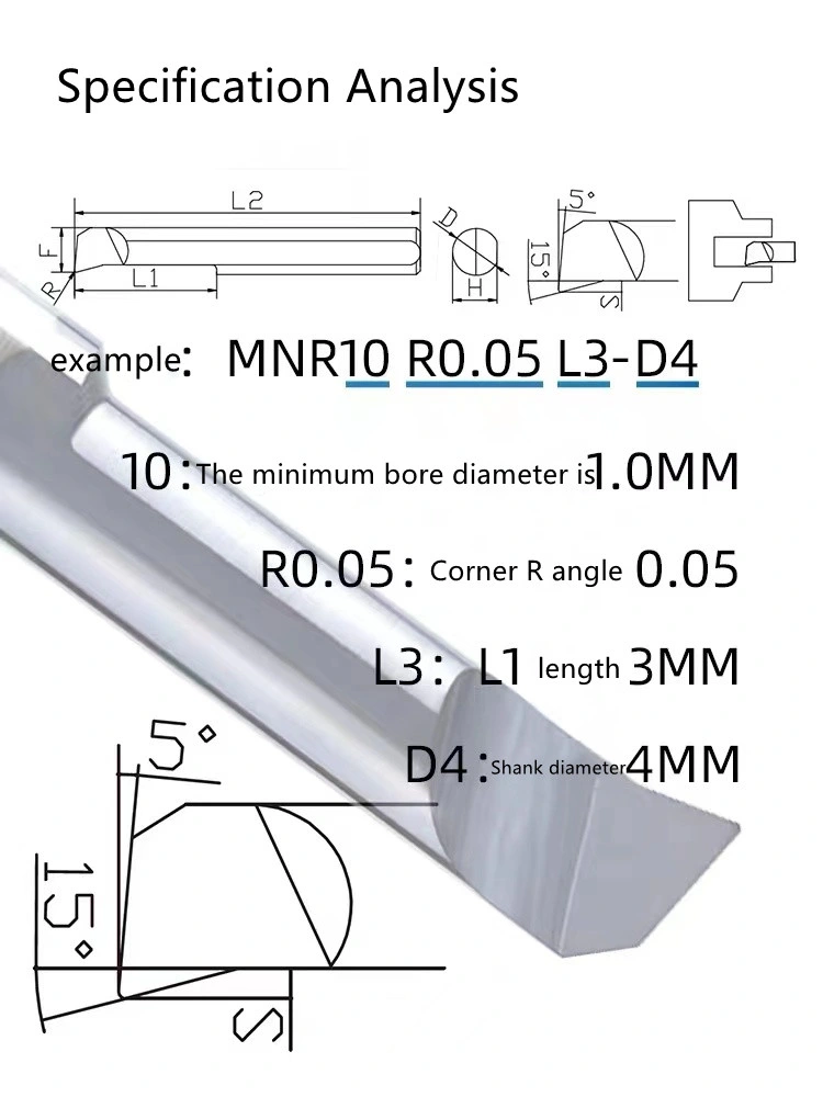 Wyk Mgr Internal Grooving Boring Tool Tungsten Carbide Small Hole Boring Bar Lathe Tool Cutter